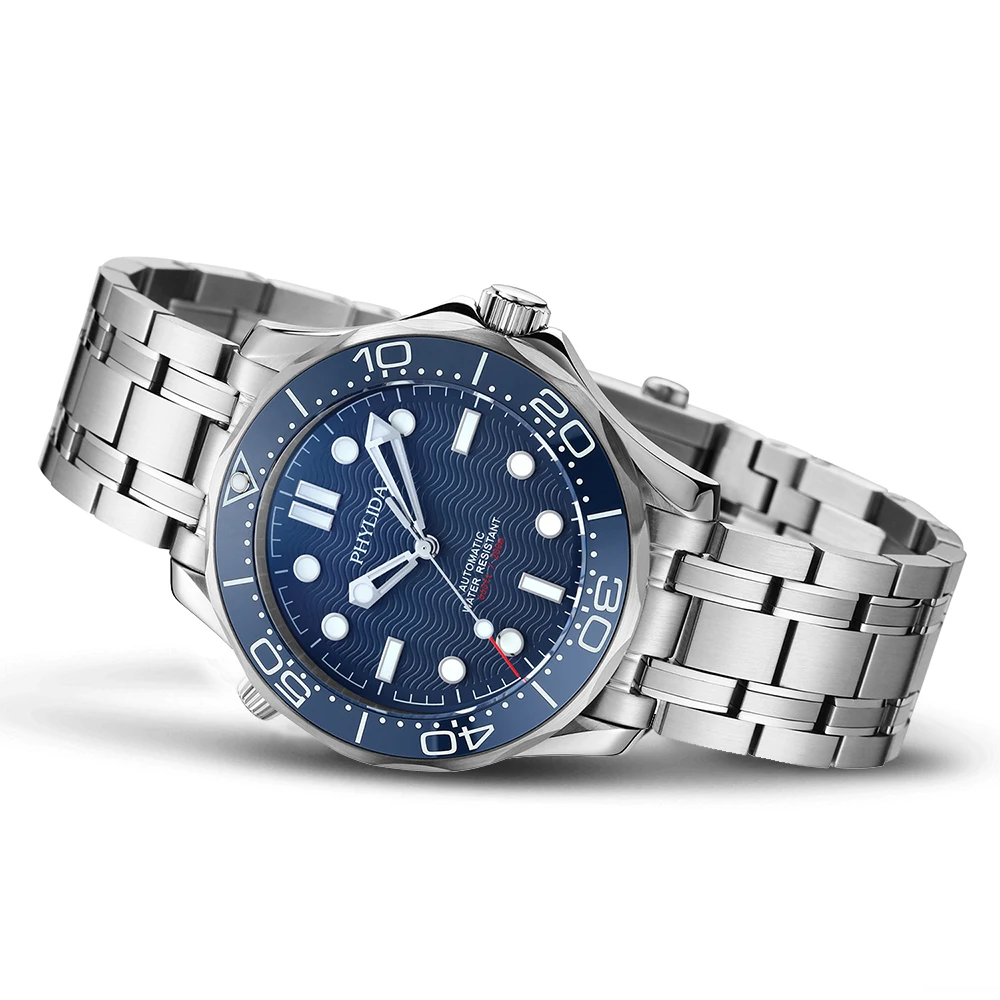 PHYLIDA 블루 다이얼 자동 시계, NH38a 다이 - Seiko Watch Prospex 리뷰 및 가격