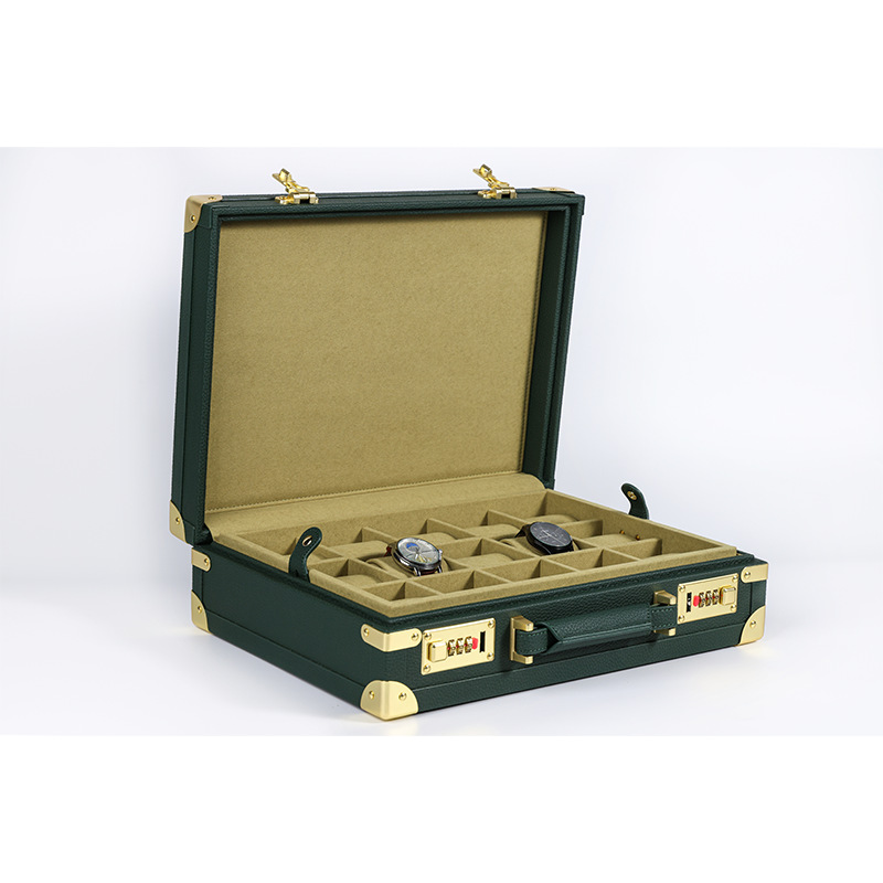OEM ODM 럭셔리 15슬롯 그린 PU 가죽 시계 디 - Watch Display Box 리뷰 및 가격